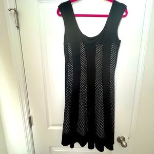Connected Apparel Flare Polka Dot Dress